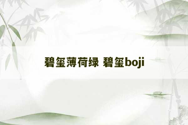 碧玺薄荷绿 碧玺boji-第1张图片-文玩群