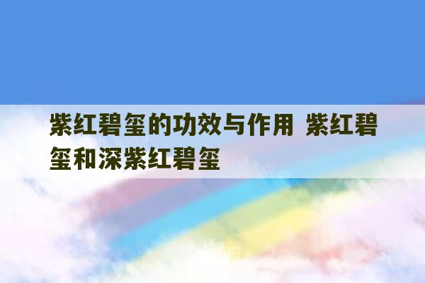 紫红碧玺的功效与作用 紫红碧玺和深紫红碧玺-第1张图片-文玩群