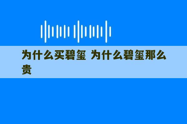 为什么买碧玺 为什么碧玺那么贵-第1张图片-文玩群