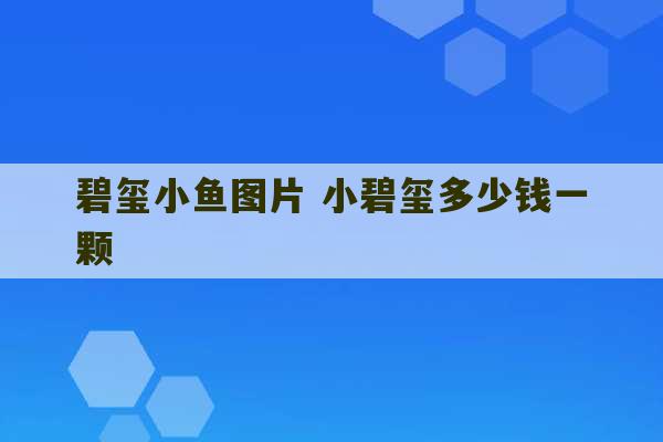 碧玺小鱼图片 小碧玺多少钱一颗-第1张图片-文玩群