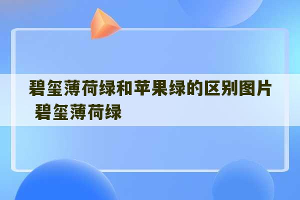 碧玺薄荷绿和苹果绿的区别图片 碧玺薄荷绿-第1张图片-文玩群