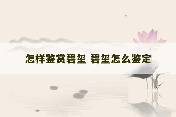 怎样鉴赏碧玺 碧玺怎么鉴定-第1张图片-文玩群