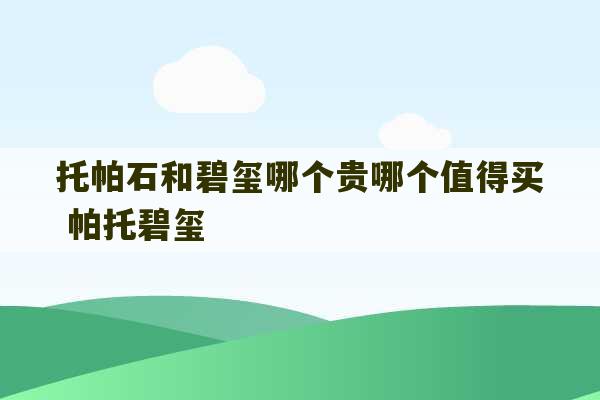 托帕石和碧玺哪个贵哪个值得买 帕托碧玺-第1张图片-文玩群