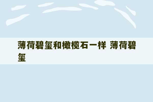 薄荷碧玺和橄榄石一样 薄荷碧玺-第1张图片-文玩群