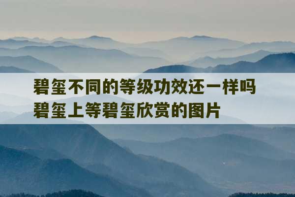 碧玺不同的等级功效还一样吗 碧玺上等碧玺欣赏的图片-第1张图片-文玩群