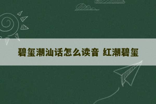 碧玺潮汕话怎么读音 红潮碧玺-第1张图片-文玩群