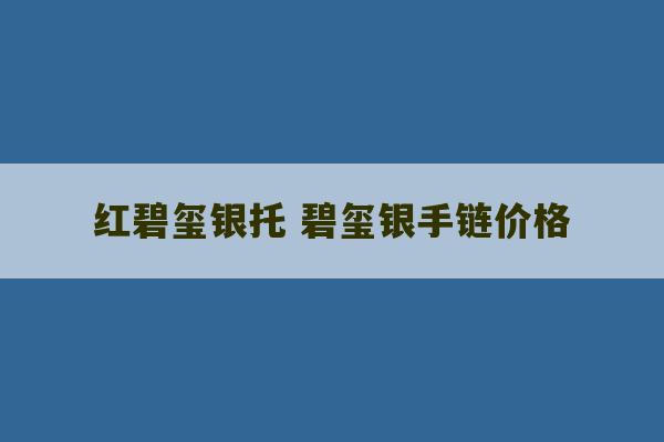 红碧玺银托 碧玺银手链价格-第1张图片-文玩群