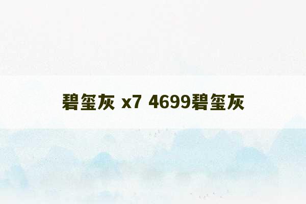 碧玺灰 x7 4699碧玺灰-第1张图片-文玩群