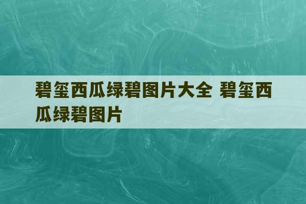 碧玺西瓜绿碧图片大全 碧玺西瓜绿碧图片-第1张图片-文玩群