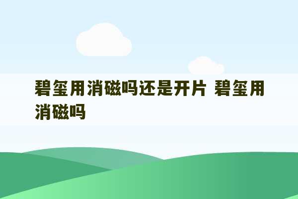 碧玺用消磁吗还是开片 碧玺用消磁吗-第1张图片-文玩群